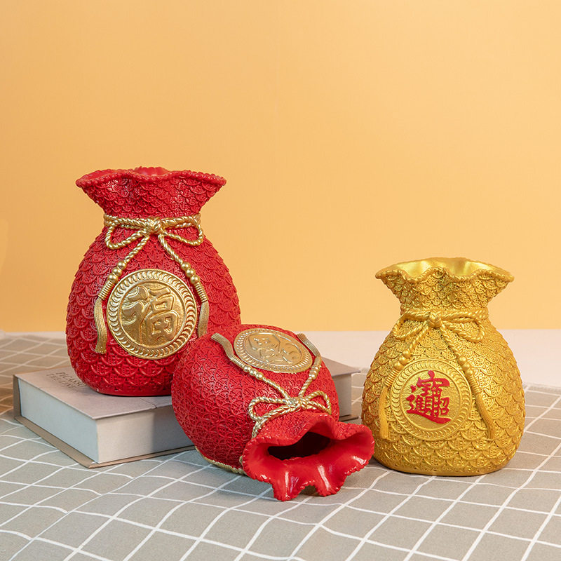 新款创意麦穗福袋摆件家居饰品客厅玄关酒柜装饰品乔迁礼物礼品