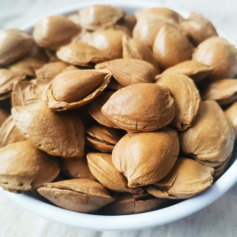 新货薄壳杏仁坚果带壳1500g原味小白杏仁手剥酥脆炒货干 干果散装