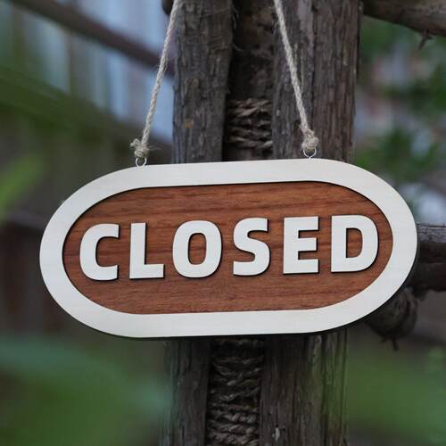 OPEN美式双面装饰门牌营业中休息中店铺木质挂牌覆古个性英文木牌