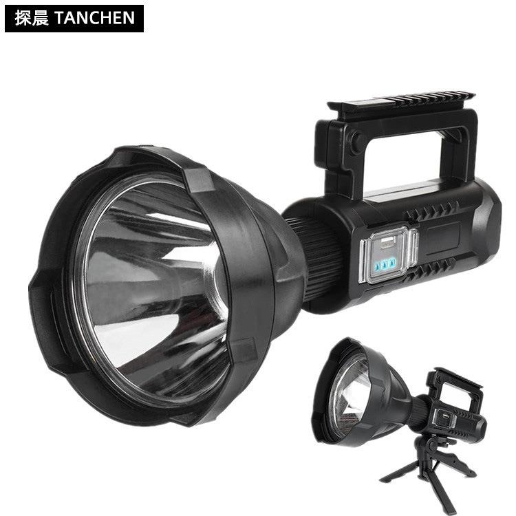 新款P70探照灯 户外强光多功能照明LED远射防水充电手提灯手电筒
