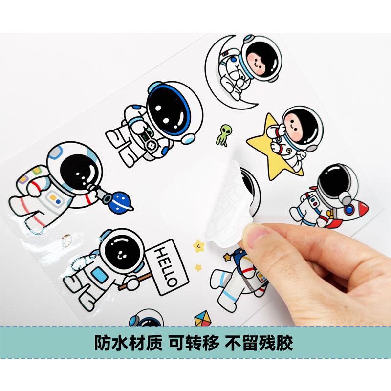 宇航员个性创意贴纸笔记本电脑水杯收纳箱防水贴纸太空人行李箱贴