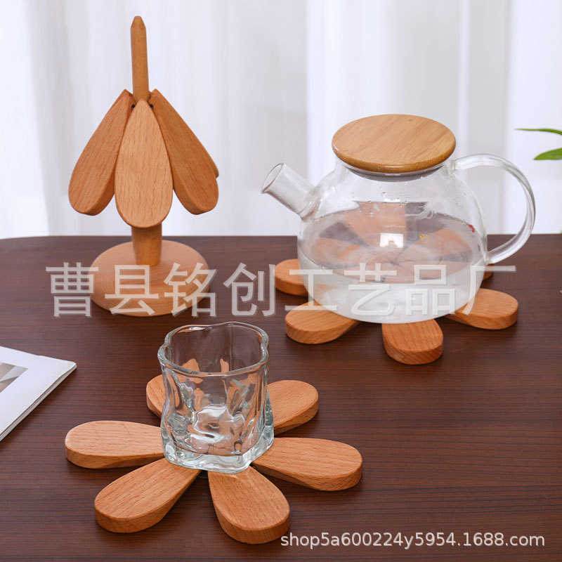 实木一棵树隔热垫餐桌垫胡桃木家用防止烫手锅垫杯垫木质碗垫子