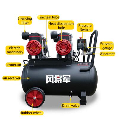 Low frequency oil-free air compressor household air pump