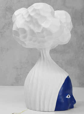 现代艺术人物雕塑抽像人脸树脂创意摆件样板房销售中心软装搭配