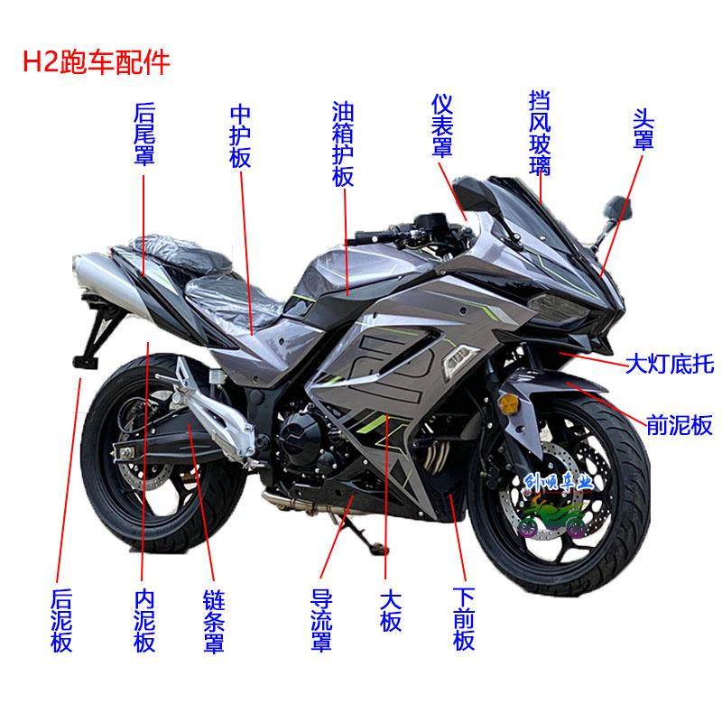 H2外壳全套大板头罩油箱面板诺马大力神摩托车侧板边盖挡泥板护板