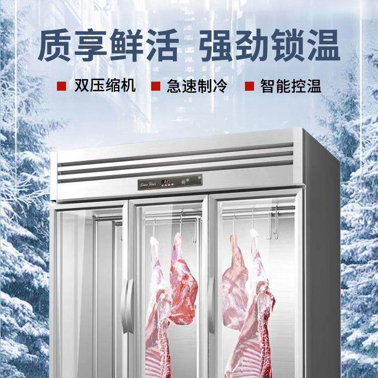 挂肉柜双门立式冷藏展示柜保鲜柜牛羊肉冰柜立式冷柜展示保鲜柜
