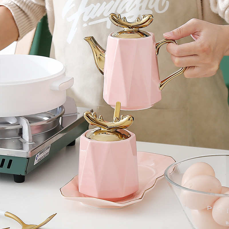 陶瓷油壶醋瓶组合家用厨房餐厅食堂醋壶套装大容量防漏酱油分装瓶