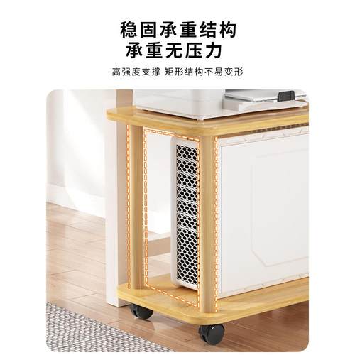 脑主GVC下托架可移动办机公室桌台式机箱放置柜托电盘打印机置物