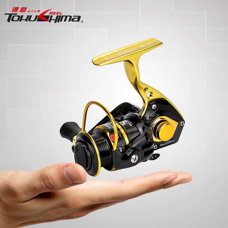 德岛SA500鱼轮全金属支架斜口迷你小轮冰钓纺车轮矶钓矶竿鱼线轮