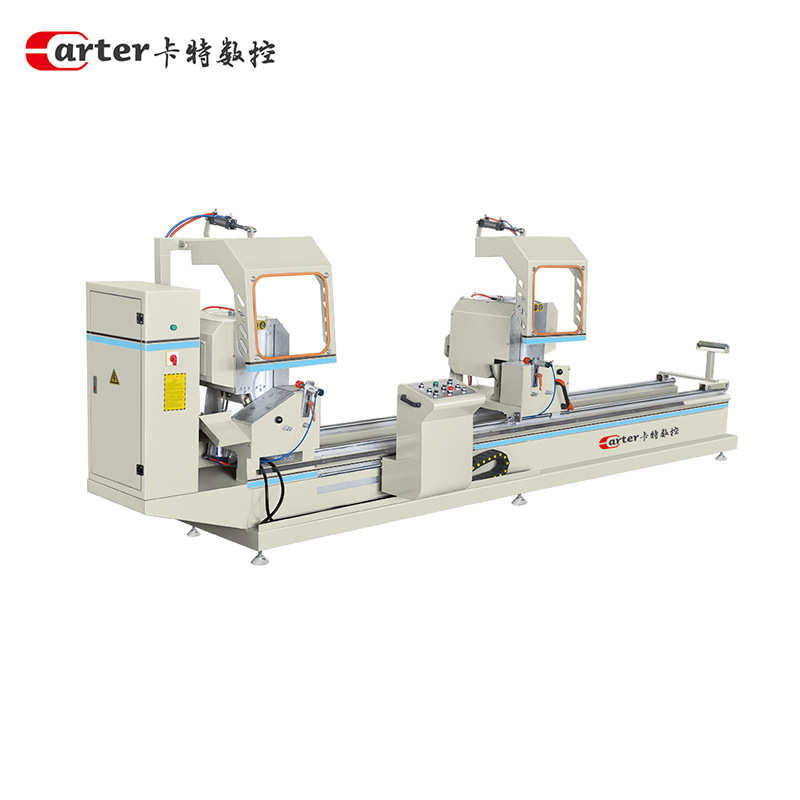 全套断桥铝门窗加工设备铝塑型材数显450双头精密切割锯数控