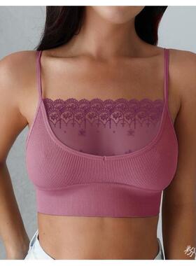 Lace suspender, chest wrap, bra, lace patchwork bra