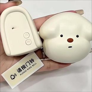 小狗门铃家用高级远程无线呼叫器请按门铃提示贴免打孔按铃播报器