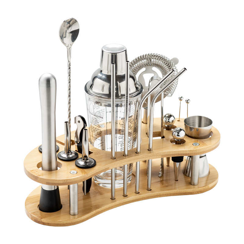 玻璃调酒器带刻度雪克杯奶茶工具套装不锈钢雪克壶调酒杯全套