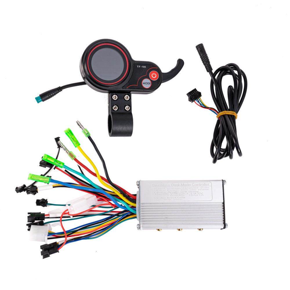 电动自行车滑板车控制器LCD仪表套件36V/48V350W钩指拨仪表