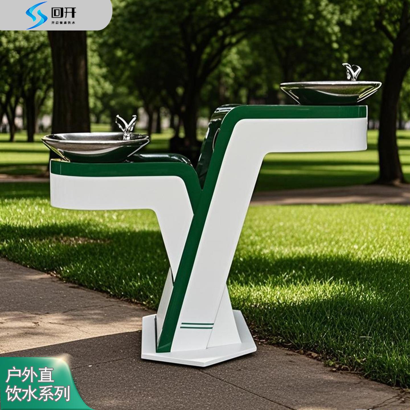 单盘双盘不锈钢饮水台户外净水器直饮水机公园景区露天公共洗手台