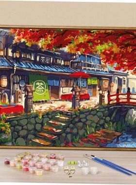DIY Coloring By Numbers Painting Canvas Paints Art Oil Paint