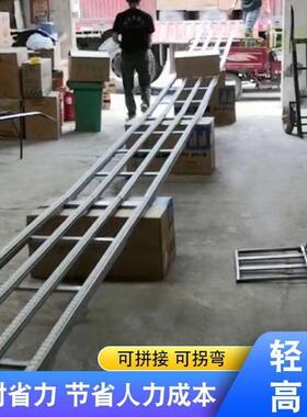 动669力车流利卸条便携滑轮轨道装下货滑道搬运传送卸车滑梯
