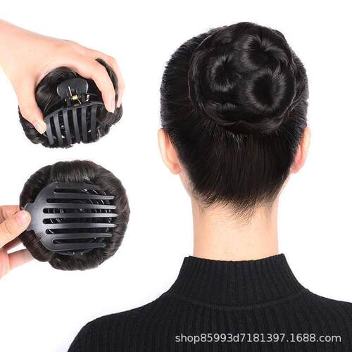 假发发包抓夹花苞头九朵花假发包蓬松仿真发盘发头饰现货