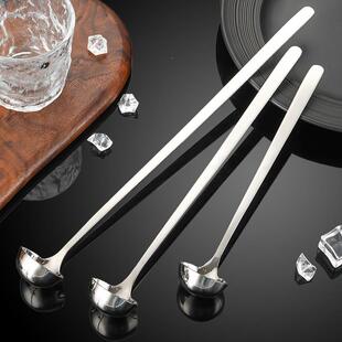 304不锈钢加长搅拌勺长柄勺子酿酒调味调料勺小瓶罐取物调羹汤勺