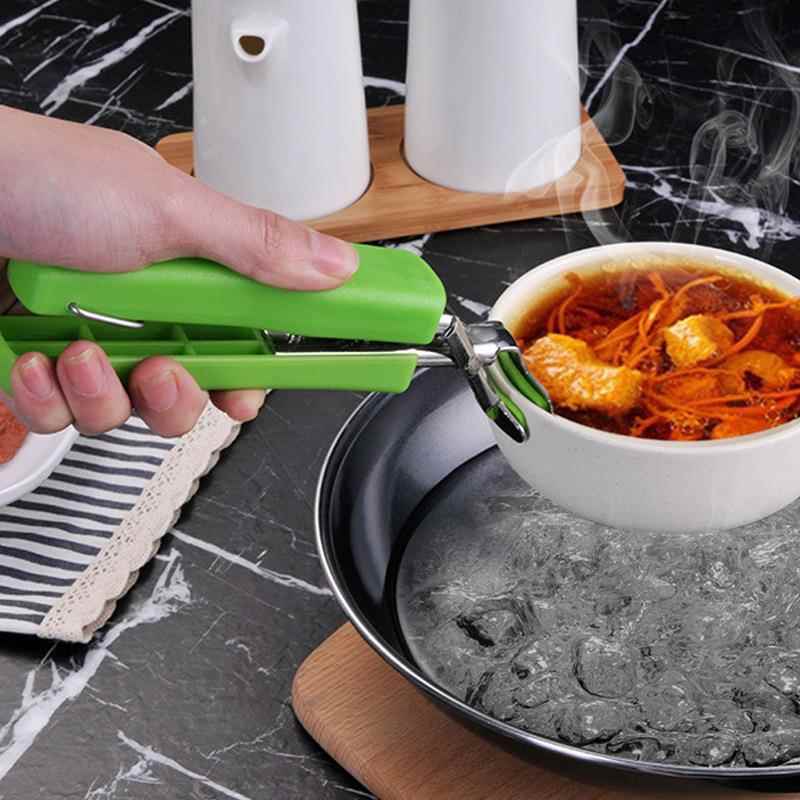 铂佳硅胶夹碗器网红热卖不锈钢防烫夹盘器厨房用品多功能提盘器