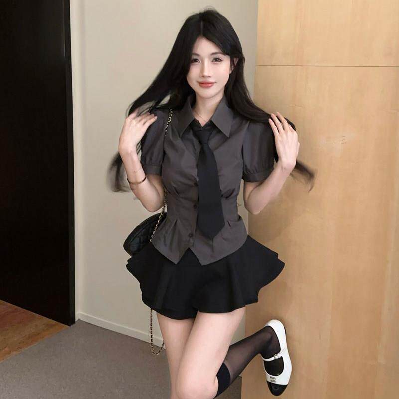纯欲制服足疗技师工作服纯欲辣妹蹦迪女装穿搭套装足道工服工装