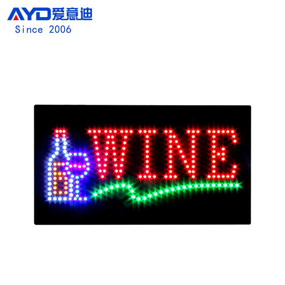 货源LED广告牌酒吧标识牌灯箱定 制厂家 LED WINE SIGN 30x60cm