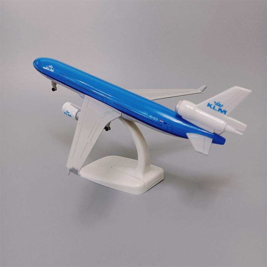 dc10飞机模型20cm荷兰航空 KLM 麦道MD-11合金仿真航模带轮子