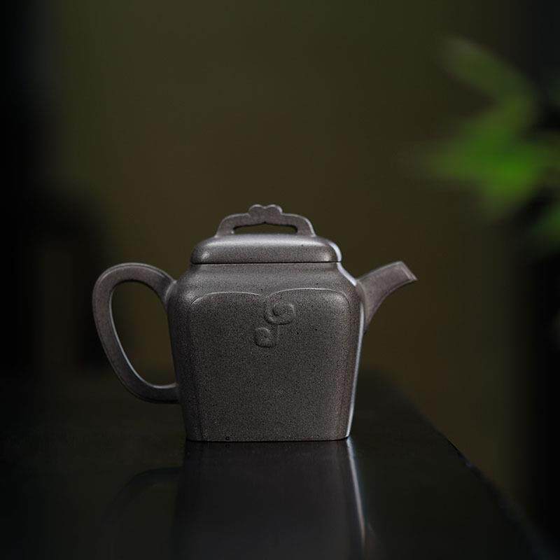 雨中砂紫砂壶如意混方壶青灰段茶壶小号方器精品茶具一件起批