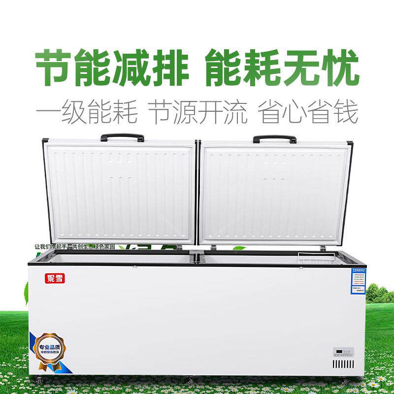 冰柜商用大容量冰箱家用冷藏保鲜冷冻两用铜管卧式冷柜单双温雪柜