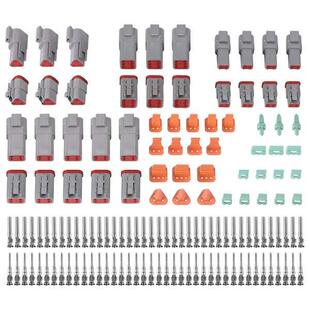 汽车安插件连接器一套140PCS塑料盒 2346P德驰防水连接器套装