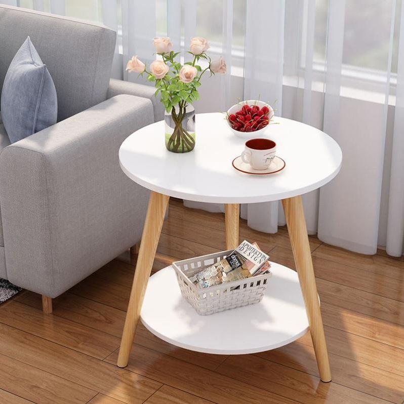 Tea table bedside table sofa side table small round table图片