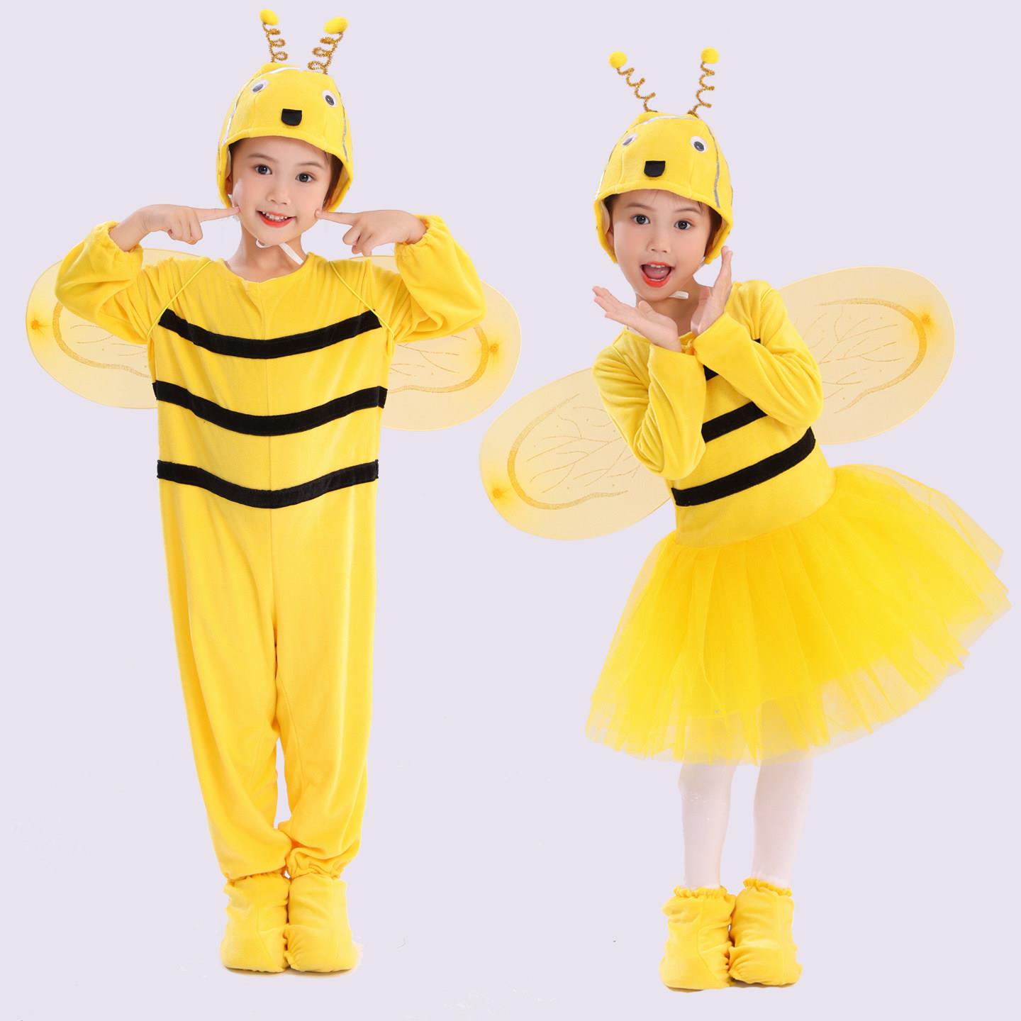 儿大童动物演出服蜜蜂表演服亲子小学生运动会勤劳的小蜜蜂舞蹈服