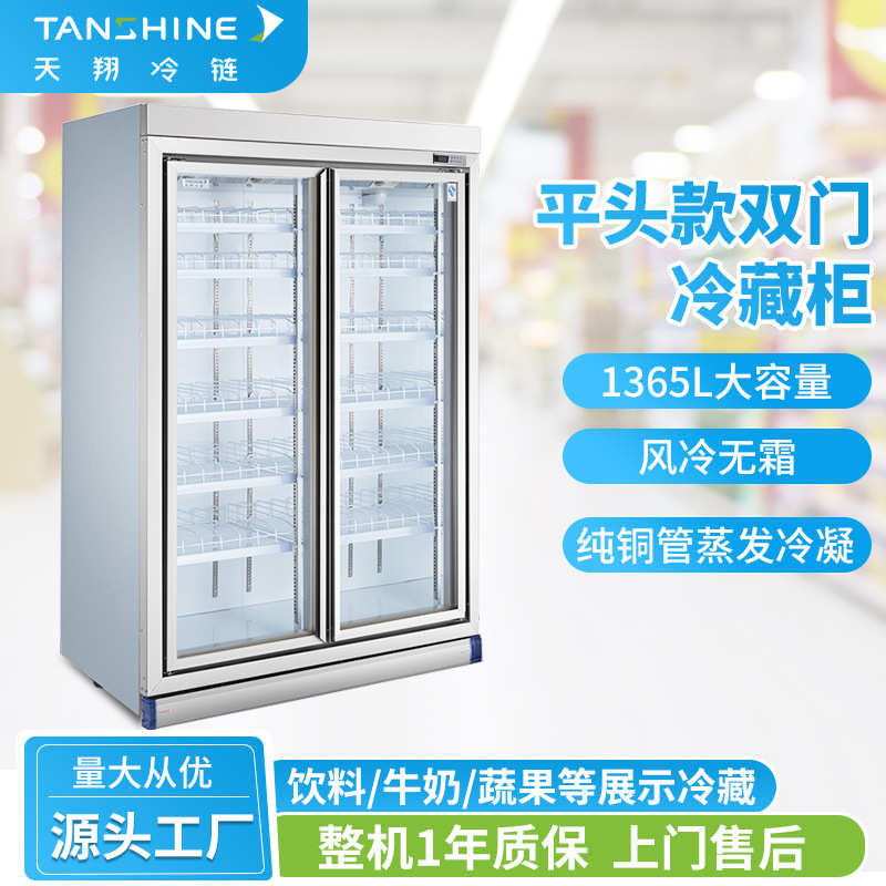 商用便利店冰箱天风冷冰柜冷翔双门展示保鲜柜立式柜大容量链