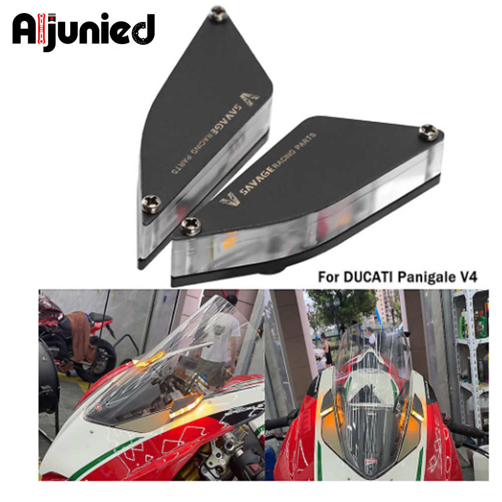 适用杜卡迪V4 V2后视镜孔位LED转向灯摩托车转向灯隐形转向闪光灯