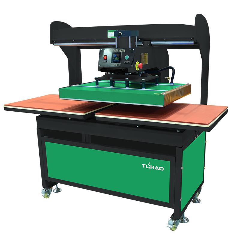 全自动上装滑6式动双工位烫画机气压热转印机服设备(气加强版QD3-