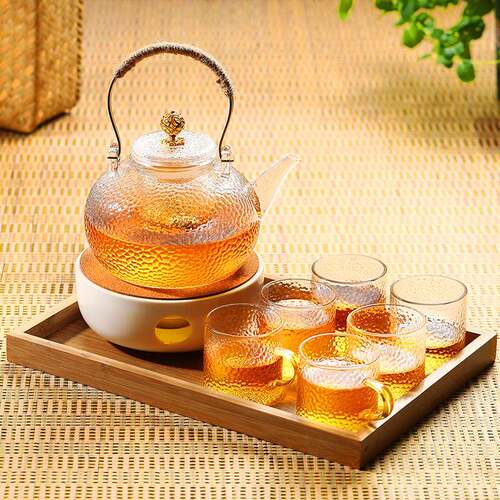 玻璃茶壶泡茶家用耐高温电陶炉煮茶器围炉明火提梁烧水壶水果茶具
