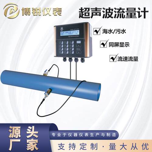 高精度插入式超声波流量计DCT1158W自来水液体污水流量计远传
