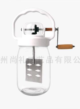 现货手摇黄油搅拌器Cross-border kitchenware多功能食品级玻璃瓶