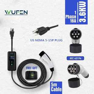 新能源汽车充电枪国美欧便携式 15P插头 电动汽车充电器16ANAME5