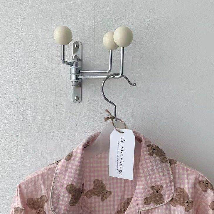 韩国法式覆古衣服挂钩墙壁旋转衣架壁挂打孔墙上墙面试衣间挂衣钩