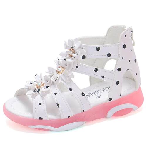 Princess Floral Sandals For Girls Little Big Kids Roman Sand