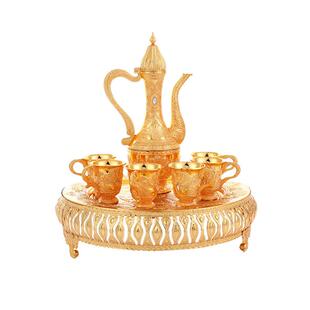 厂家酒式孔装雀纹欧酒具轻奢JDY酒具客厅饰金属具分酒器摆件