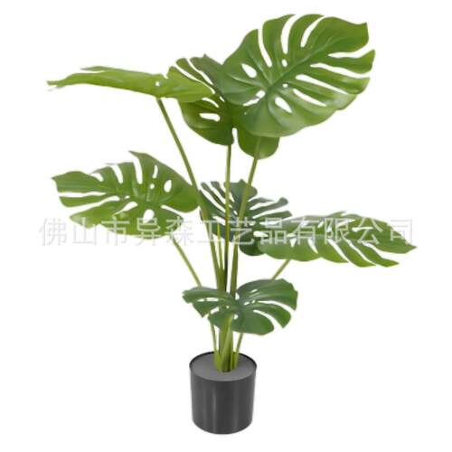 仿真植物龟背竹盆栽室内装饰客厅橱窗家居高端落地摆件假绿植盆景