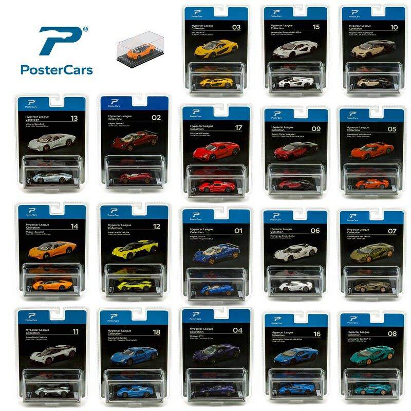 新品Postercars1:64合金小汽车模型超跑迷你滑行收藏摆件男生礼物