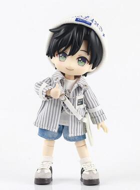 ob11娃衣阿巳2.0 3.0英式少年套装 衬衣外套12分bjd P9妖精体