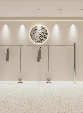 墙装服装店展示架上衣架亮面女不岛锈DK-21023钢挂衣架中架落地式