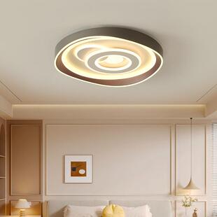 代灯具意式 吸顶灯家用平板方形现客厅灯L长ED形圆卧室房间灯灰色