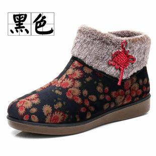 正品老北冬季用女丝老绒鞋，中年妈妈棉鞋，防滑增厚京奶奶软底