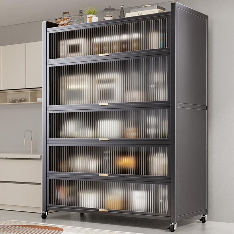 dp花幻枫厨房橱柜碟餐边碗碗柜UQP小型出租屋柜收纳柜三层p储物柜