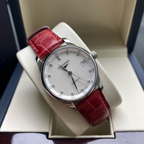 盒证9.8新 浪琴名匠系列钢皮自动机械34MM钻石女表L2.357.4.87.2